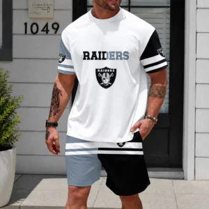 Limited Edition -customized NFL Las Vegas Raiders Unisex T-Shirt & Shorts Set