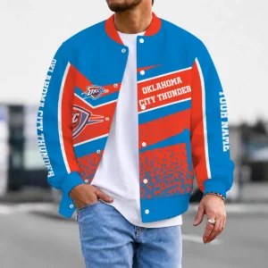 Limited Edition – Customized NBA Oklahoma City Thunder Baseball Jacket, Satin Varsity Jacket