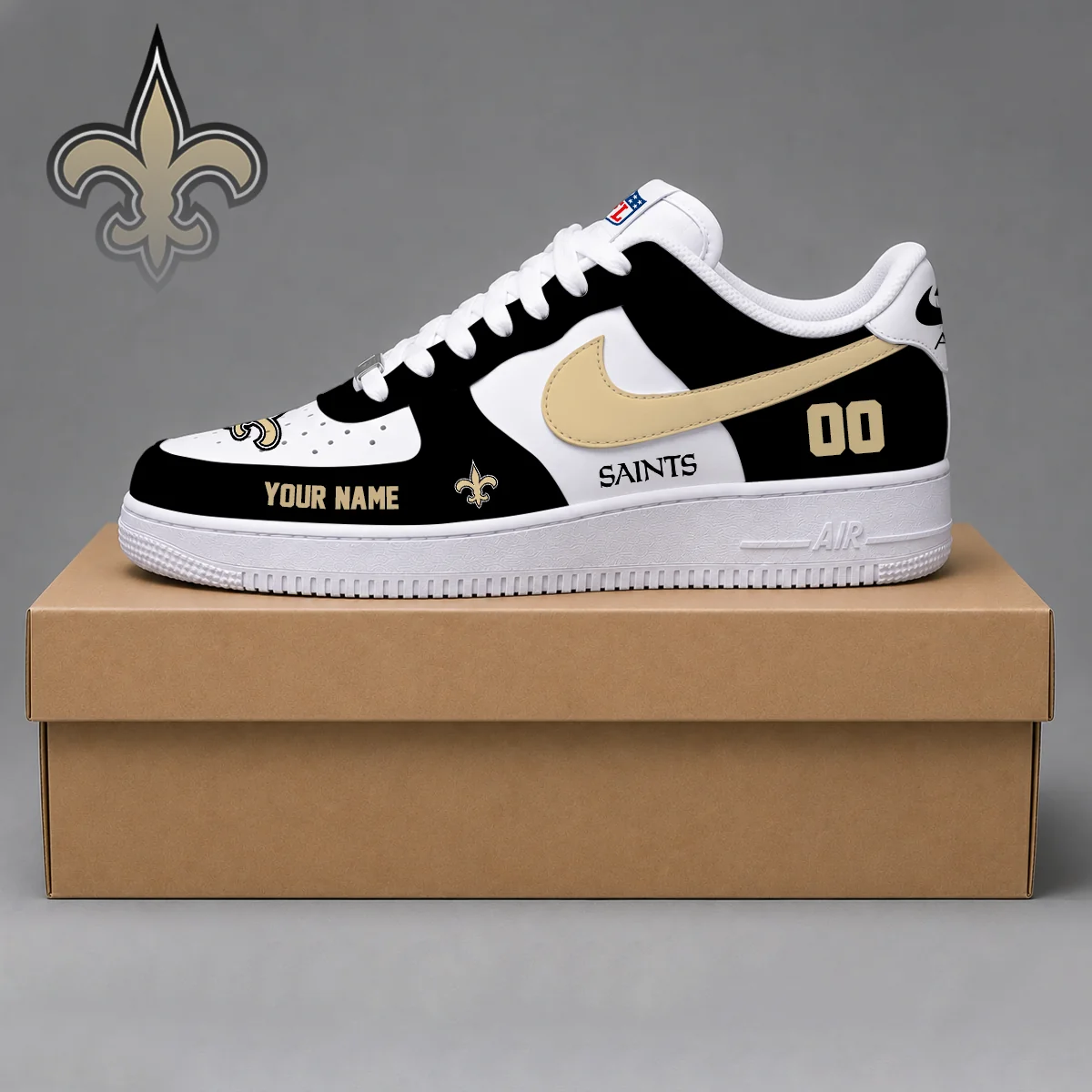 Limited Edition – Customized NFL New Orleans Saints Af1 Shoes