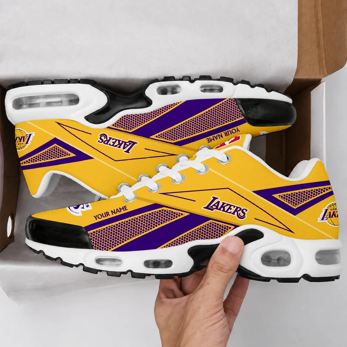 Limited Edition – Customized NBA Los Angeles Lakers Air Max Plus Sneakers
