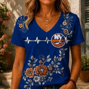 Limited Edition – Customized NHL New York Islanders V-Neck Female Shirt