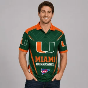 Limited Edition – Customized NCAA Miami Hurricanes Polo Shirt