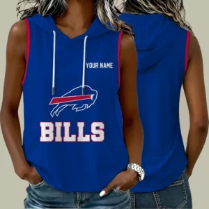 Limited Edition – Customized NFL Buffalo Bills Women’s Sleeveless Hooded Pocket Tank Top