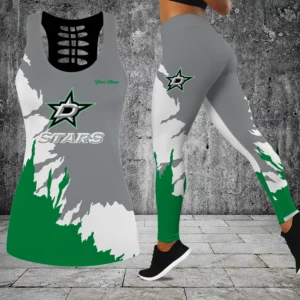 Limited Edition – Customized NHL Dallas Stars Hollow Tank Top & Leggings Set