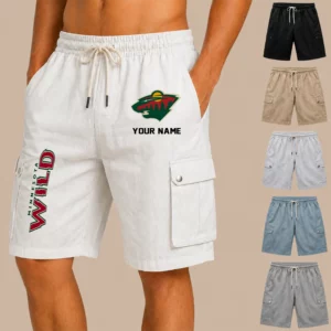 Limited Edition – Customized NHL Minnesota Wild Men’s Drawstring Cargo Shorts