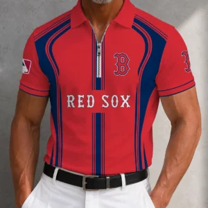 Limited Edition – Customized MLB Boston Red Sox Zip Polo Shirt