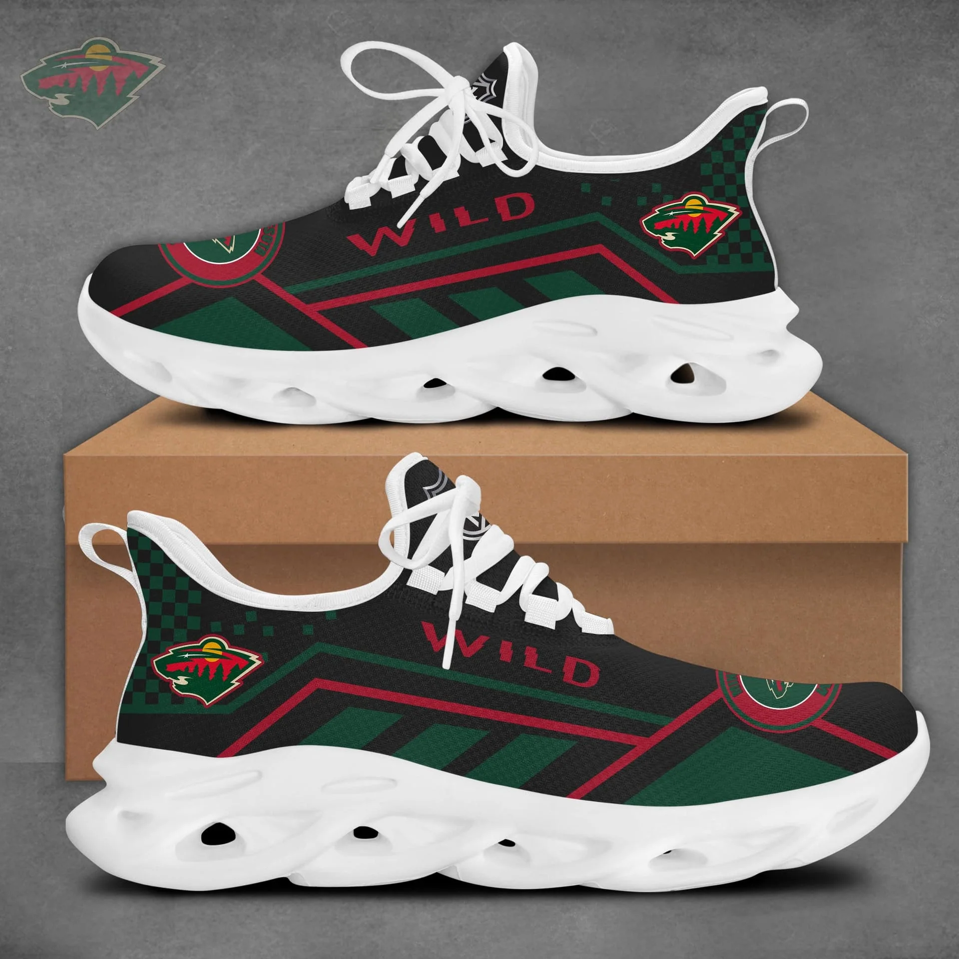 Limited Edition – Customized NHL Minnesota Wild Max Soul Sneakers - Image 2