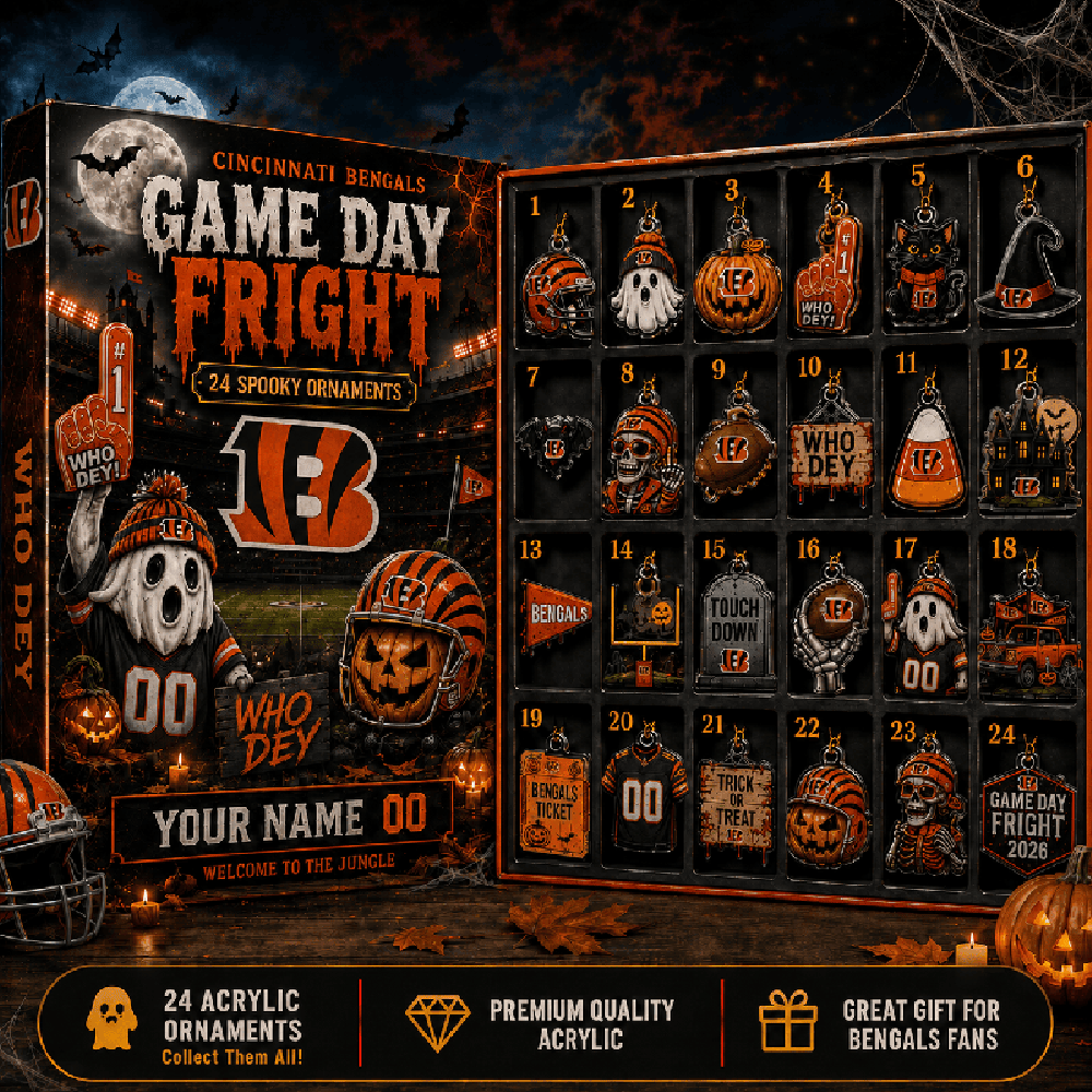 Custom Cincinnati Bengals Game Day Fright Advent Calendar Bengals Halloween Merch