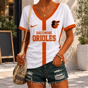 Limited Edition – Customized MLB Baltimore Orioles V-Neck Female Shirt