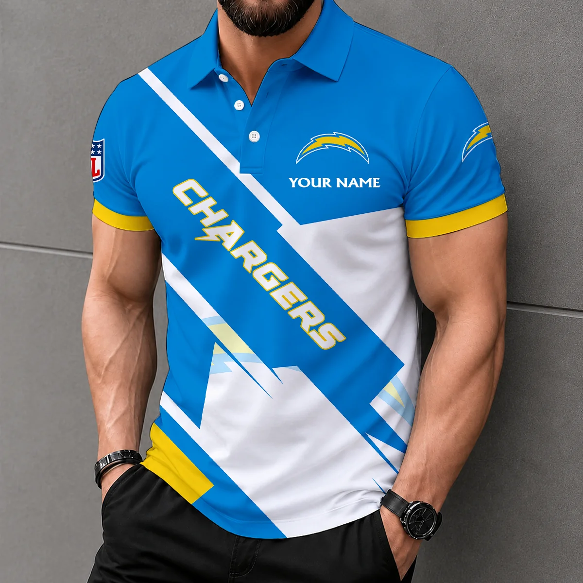Limited Edition – Customized NFL Los Angeles Chargers Polo Shirt
