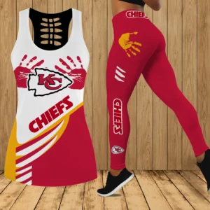 Limited Edition – Customized NFL Kansas City Chiefs Hollow Tank Top & Leggings Set