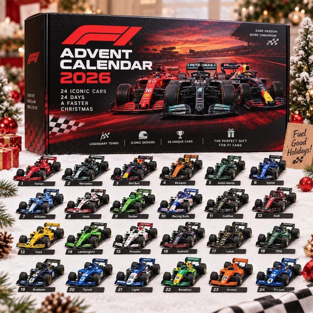 F1 Racing Advent Calendar 2026 Race Cars Christmas Countdown Racing Fan Gift