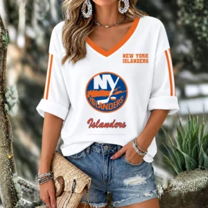 Limited Edition – Customized NHL New York Islanders Women’s Heart V-Neck Long Sleeve Shirt