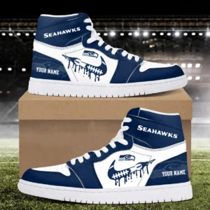 Limited Edition – Customized NFL Seattle Seahawks Air Jordan 1 Sneakers