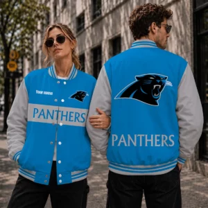 Limited Edition – Customized NFL Carolina Panthers Satin Varsity & Baseball Jacket