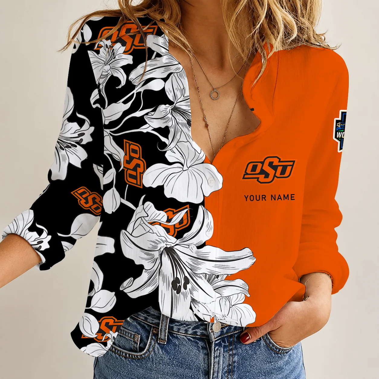 Limited Edition – Customized NCAA Oklahoma State Cowboys Women Casual Shirt