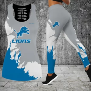 Limited Edition – Customized NFL Detroit Lions Hollow Tank Top & Leggings Set
