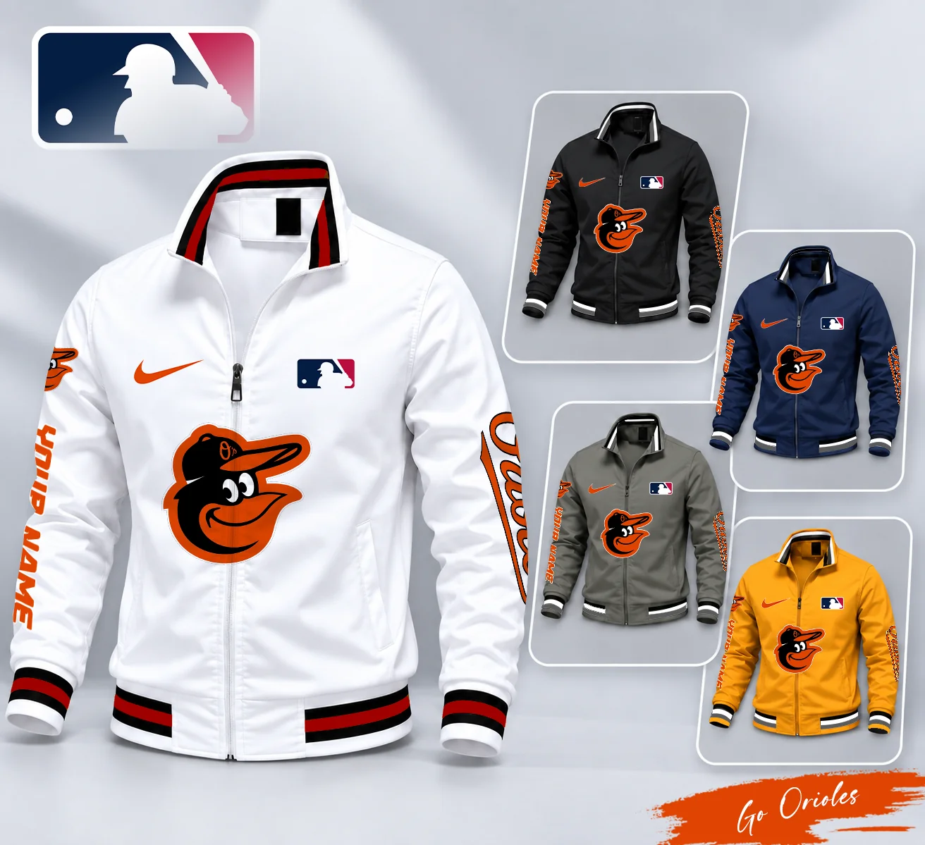 Limited Edition – Customized MLB Baltimore Orioles Multicolor Men’s Casual Jacket