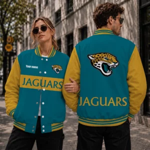 Limited Edition – Customized NFL Jacksonville Jaguars Satin Varsity & Baseball Jacket