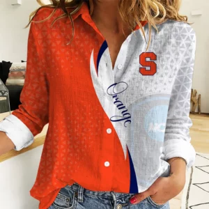 Limited Edition – Customized NCAA Syracuse Orange Women Casual Shirt For Fan