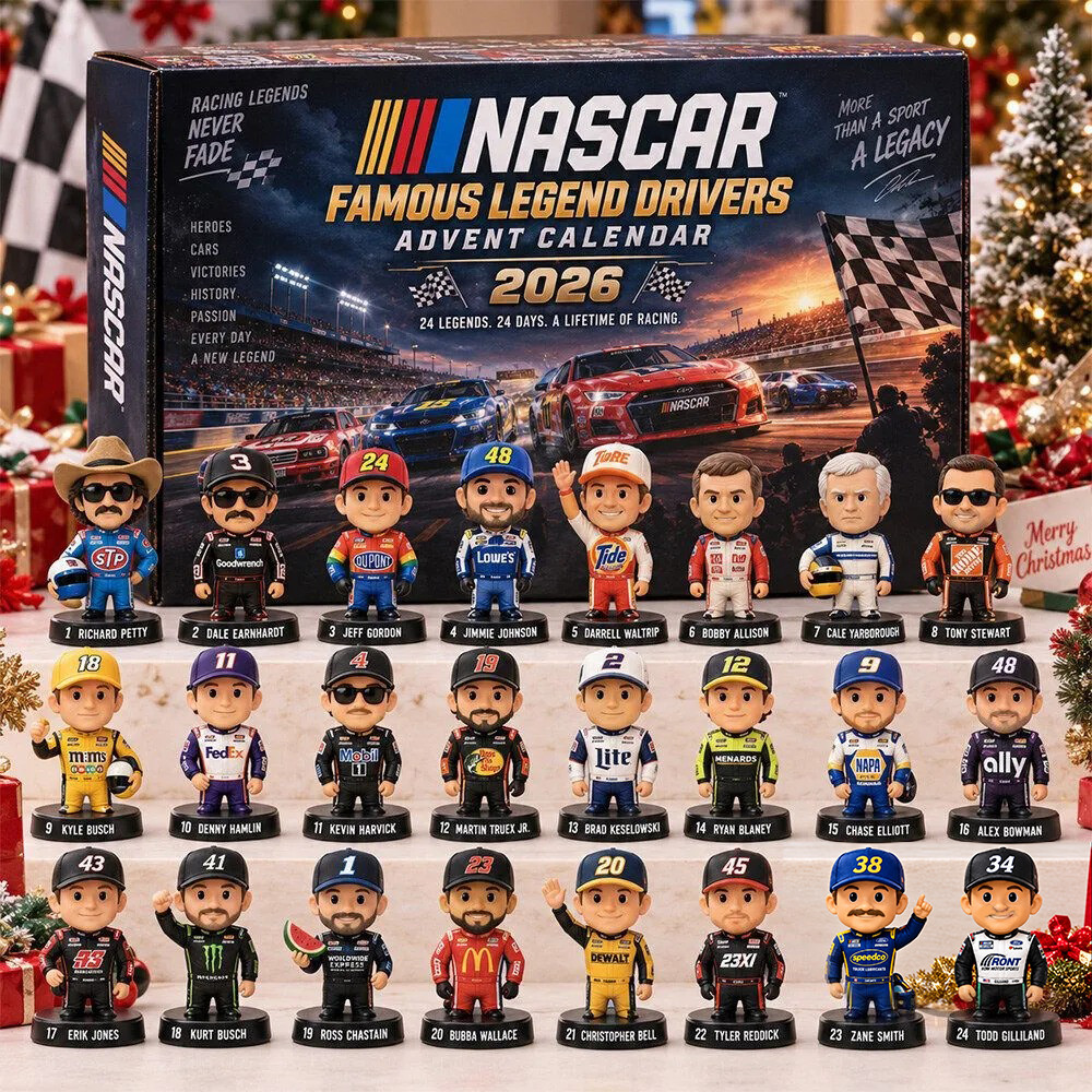 Nascar Famous Legend Drivers Advent Calendar 2026 Nascar Merch Racing Fan Christmas Gift