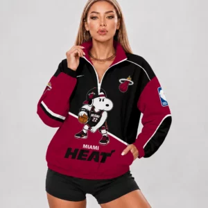 Limited Edition – Customized NBA Miami Heat V-Neck Zipper Sweatshirt Jacket