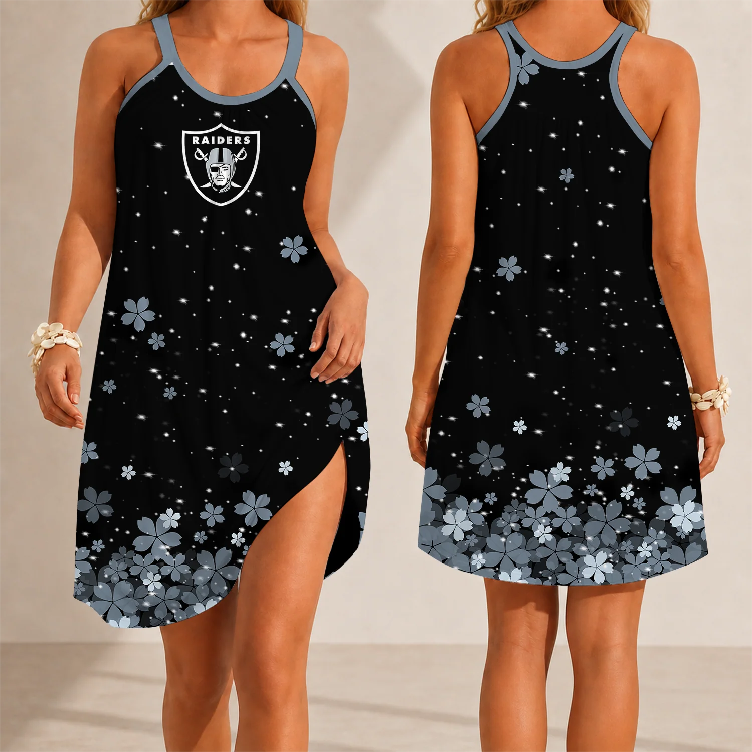 Limited Edition – Customized NFL Las Vegas Raiders Camisole Dress