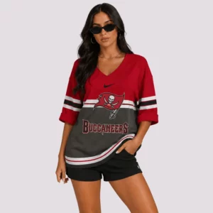 Limited Edition – Customized NFL Tampa Bay Buccaneers Women’s Heart V-Neck Long Sleeve Shirt