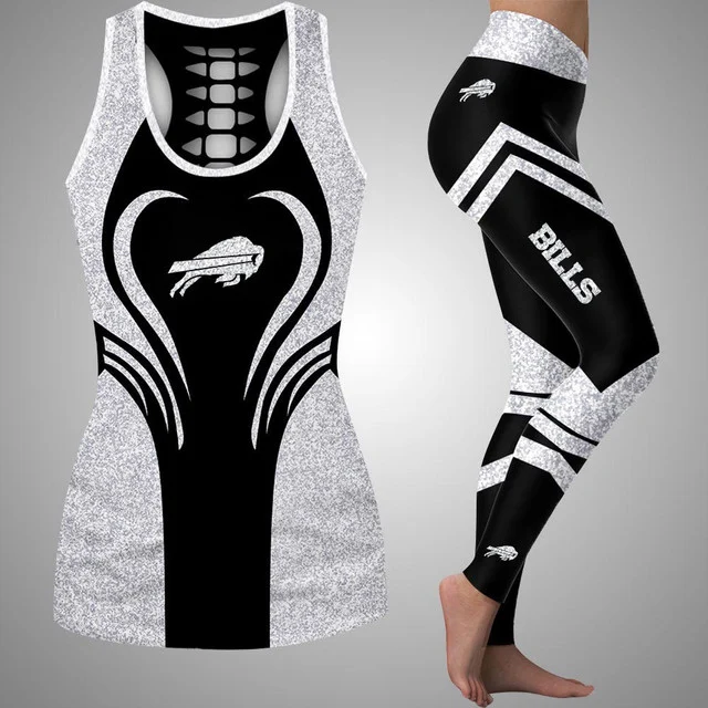 Limited Edition – Customized NFL Buffalo Bills Hollow Tank Top & Leggings Set