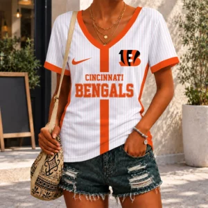 Limited Edition – Customized NFL Cincinnati Bengals V-Neck Female Shirt