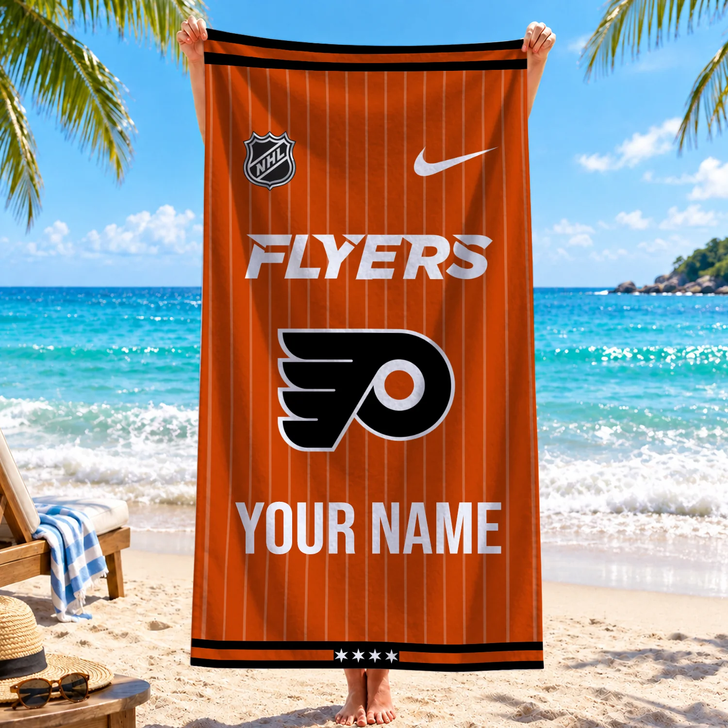 Limited Edition – Customized NHL Philadelphia Flyers Beach Towel