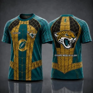 Limited Edition – Customized NFL Jacksonville Jaguars x Spider Unisex T-Shirt