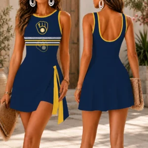 Limited Edition – Customized MLB Milwaukee Brewers Women’s Summer Skort Dress