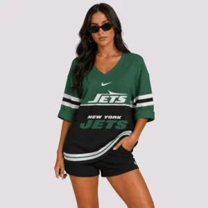 Limited Edition – Customized NFL New York Jets Women’s Heart V-Neck Long Sleeve Shirt