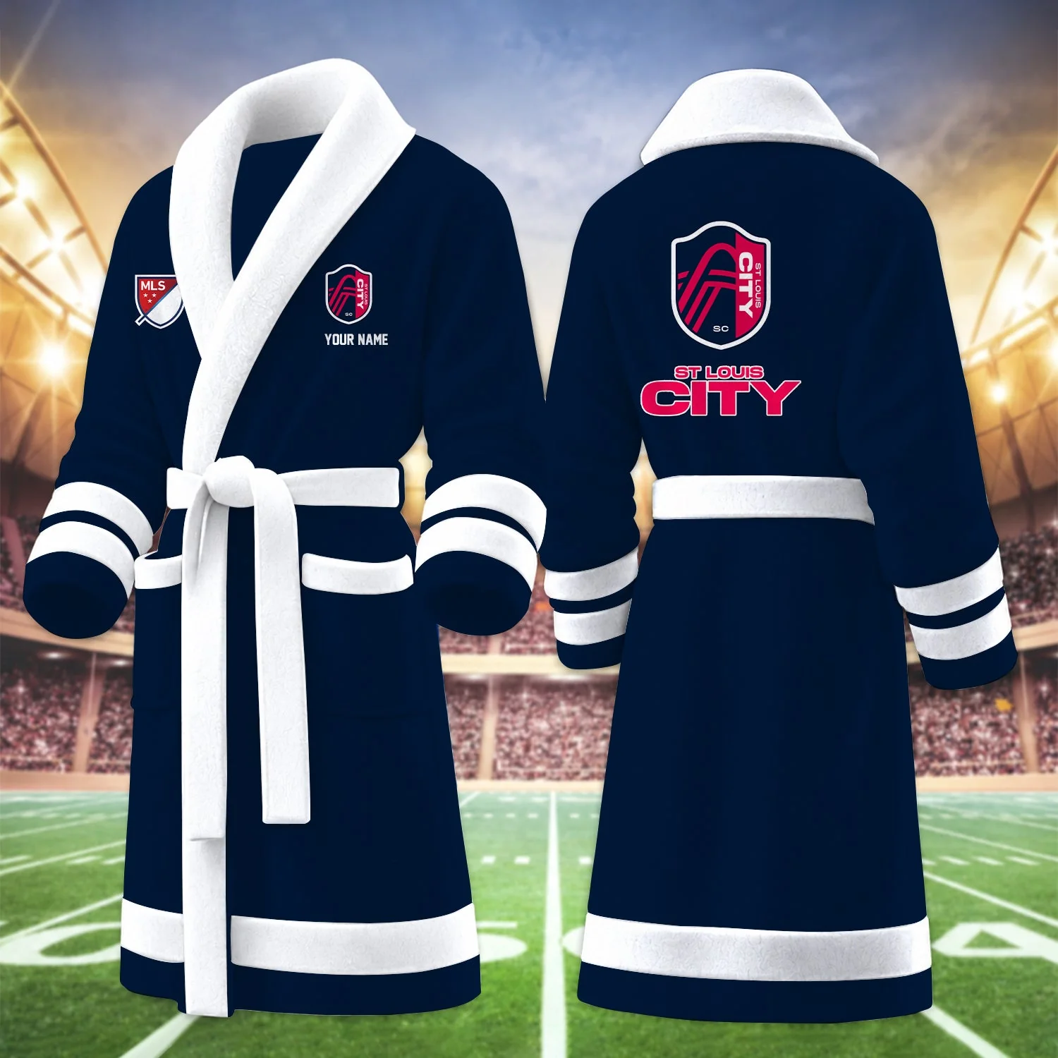 Limited Edition – Customized MLS St. Louis City SC Fleece Bathrobe