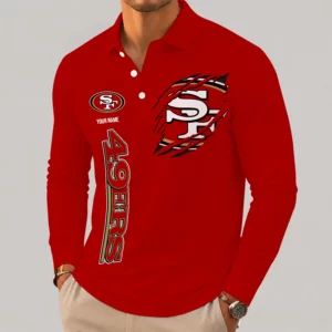 Limited Edition – Customized NFL San Francisco 49Ers Long Sleeve Polo Shirt