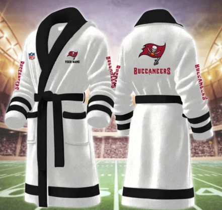 Limited Edition – Customized NFL Tampa Bay Buccaneers Multicolor Fleece Bathrobe - Image 8