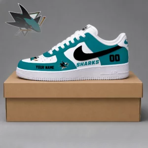 Limited Edition – Customized NHL San Jose Sharks Af1 Shoes