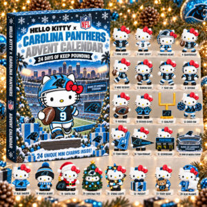 Hello Kitty x Carolina Panthers 2026 Christmas Advent Calendar Panthers Christmas Calendar