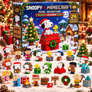 Snoopy x Minecraft Pixel Adventure Christmas Advent Calendar 2026 Toy Holiday Gifts