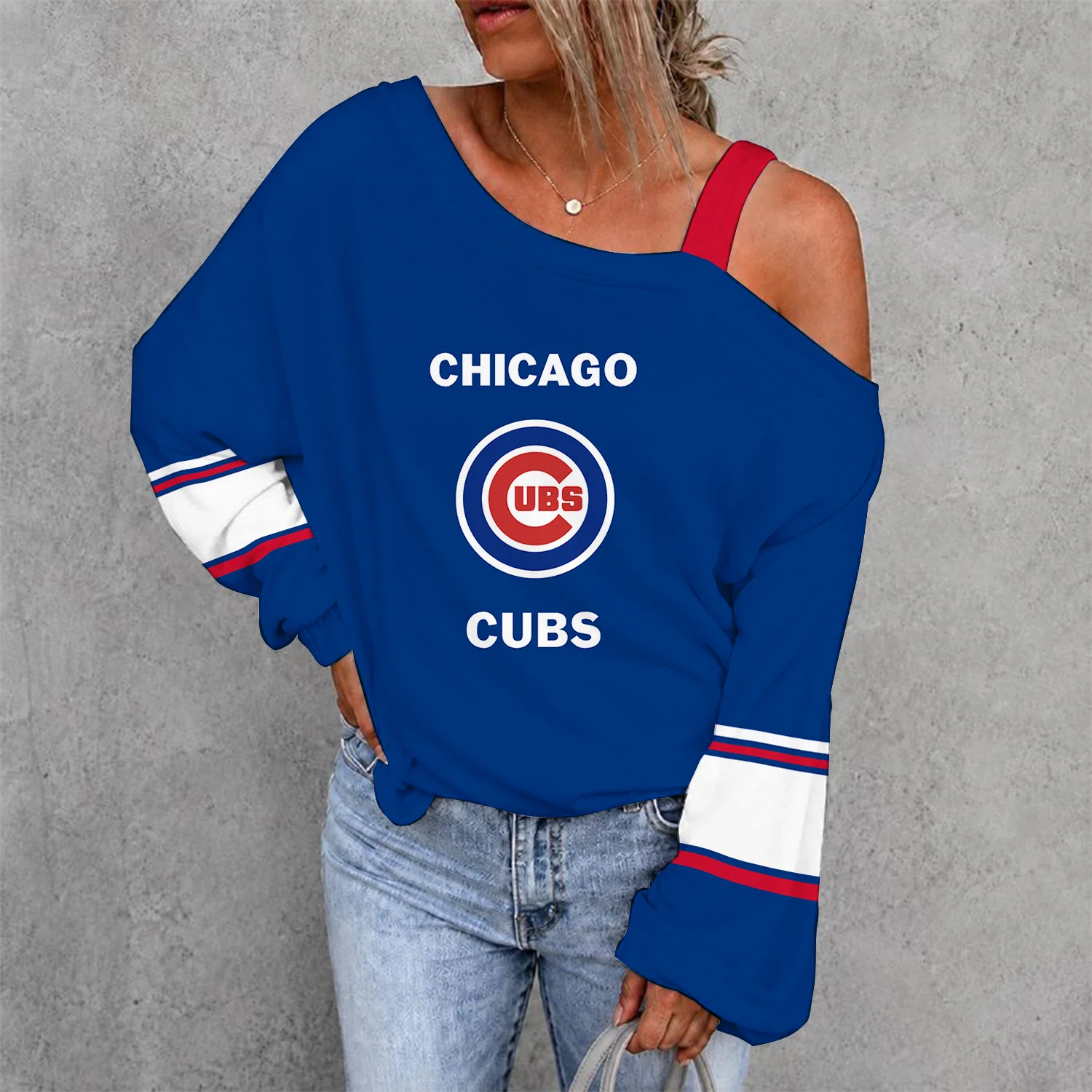 Limited Edition – Customized MLB Chicago Cubs Drop Shoulder Sweatshirt