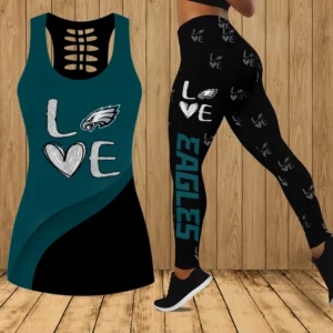 Limited Edition – Customized NFL Philadelphia Eagles Hollow Tank Top & Leggings Set