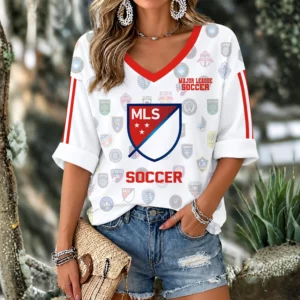 Limited Edition – Customized MLS All Team Women’s V-Neck Long Sleeve Shirt