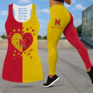 Limited Edition – Customized NCAA Maryland Terrapins Leggings & Hollow Tank Top Set