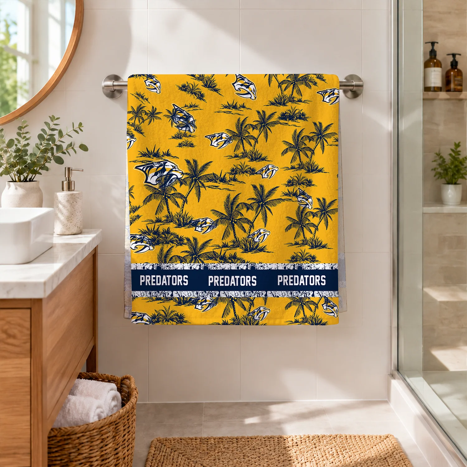 Limited Edition – Customized NHL Nashville Predators Beach Towel - Image 2