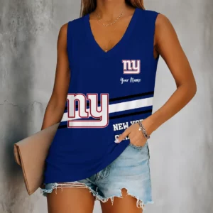 Limited Edition – Customized NFL New York Giants Women’s V-Neck Tank Top