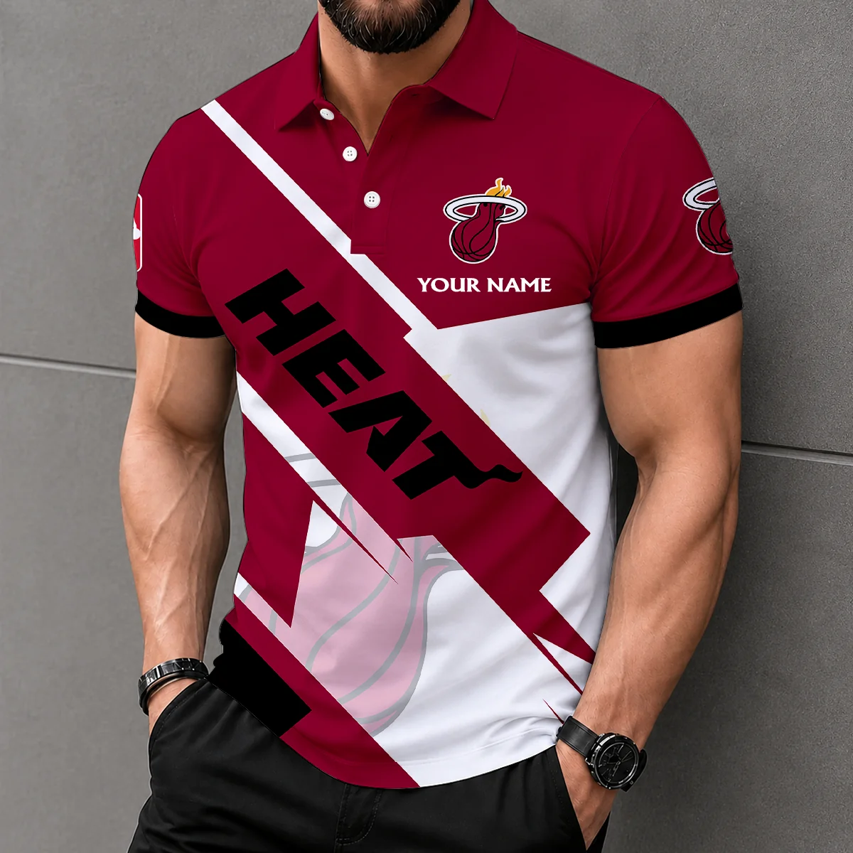 Limited Edition – Customized NBA Miami Heat Polo Shirt