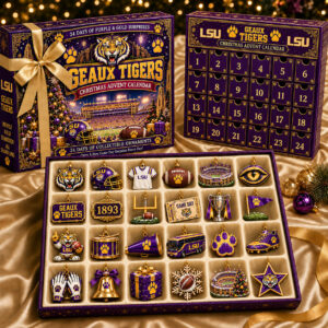 LSU Tigers Merch Geaux Tigers Christmas Advent Calendar Geaux Tigers Gift