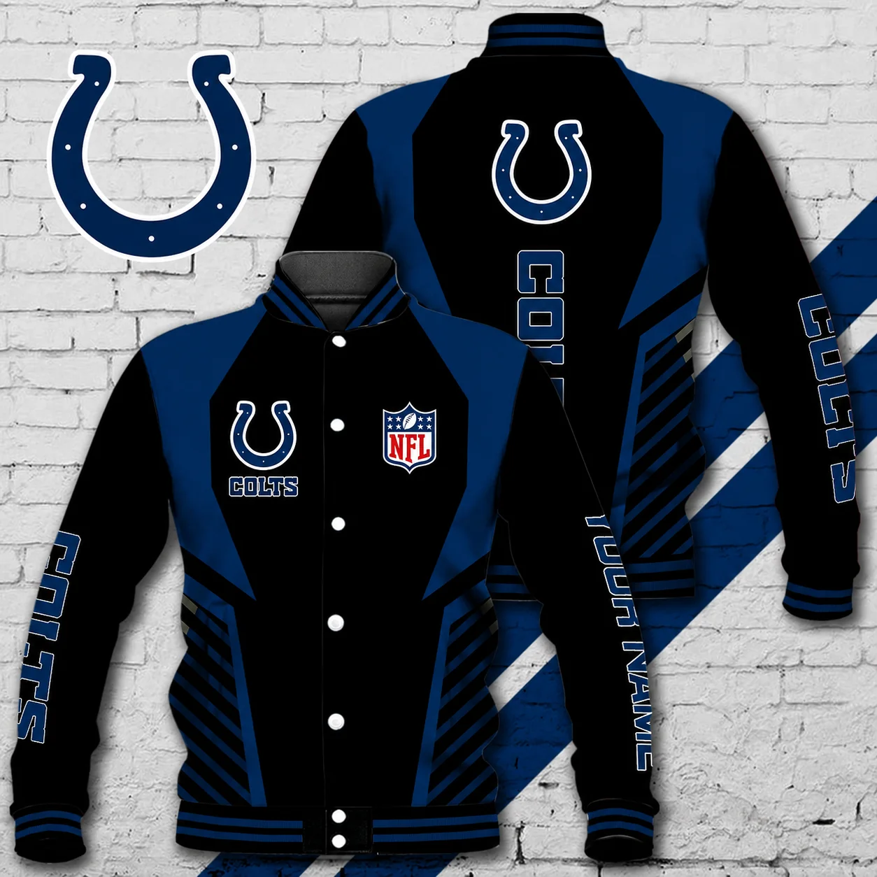 Limited Edition – Customized NFL Indianapolis Colts Satin Varsity & Baseball Jacket