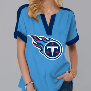Limited Edition – Customized NFL Tennessee Titans V-Neck Female Shirt